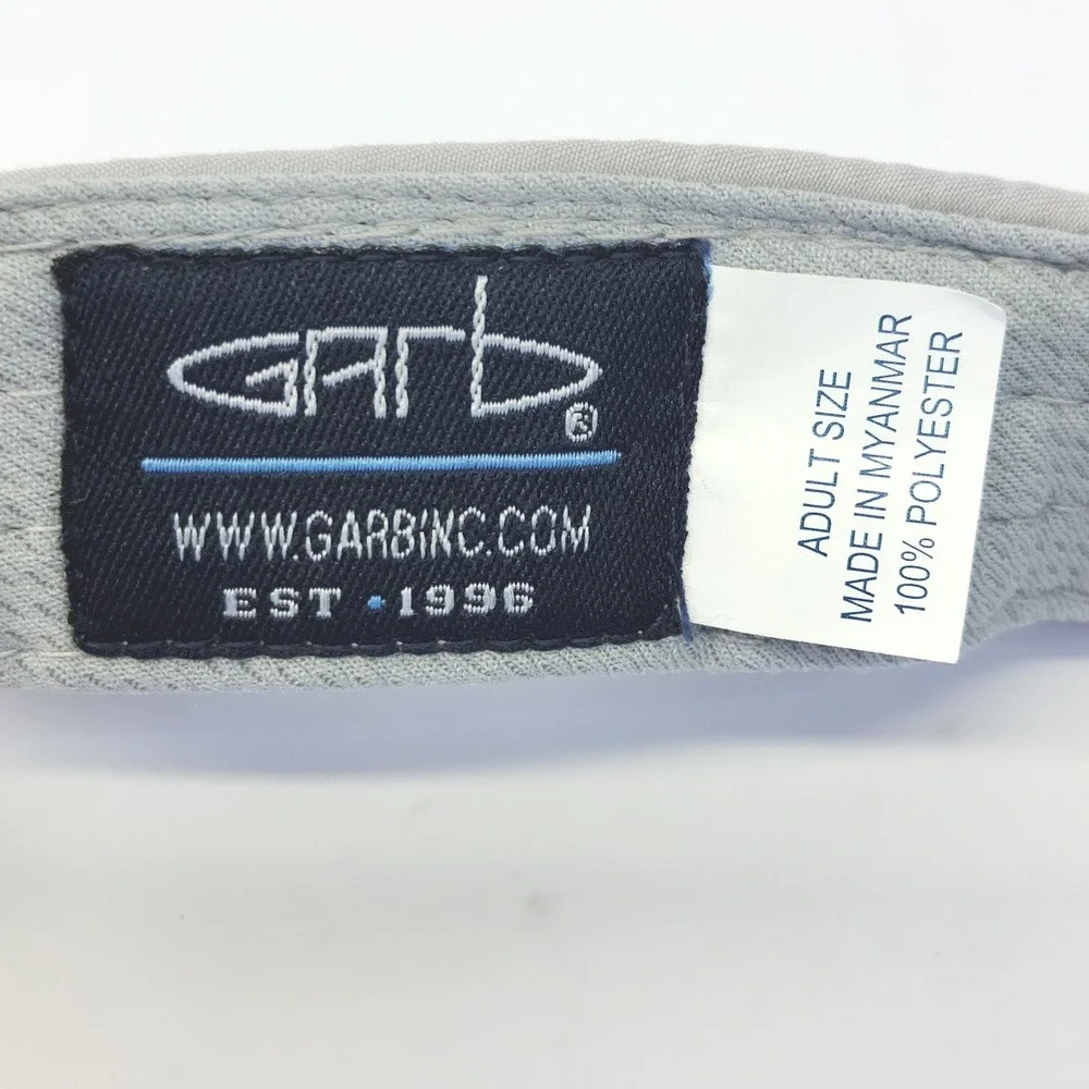 Garb PGA Junior League Golf Visor Adult Gray Adjustable Strap Hat NWT